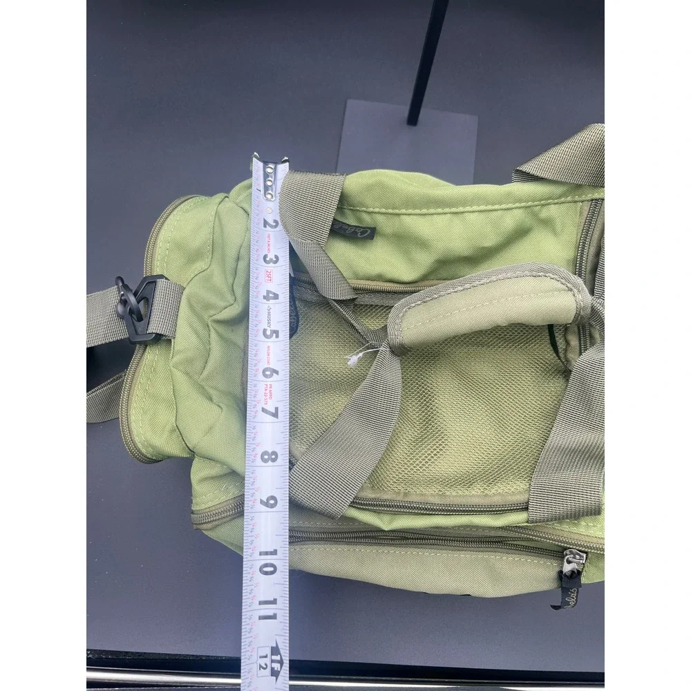 Cabelas Sage Green Canvas Duffel Bag Small Gear Utility Travel Shoulder Strap